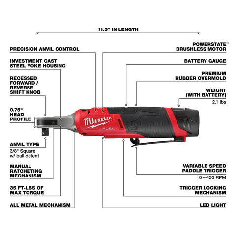 Milwaukee m12fuel Cmb Kt Brsls 12v
