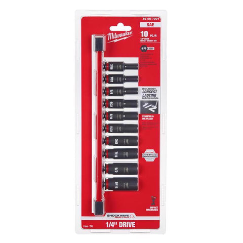 Milwaukee Dp Socket Set 10p 1/4"
