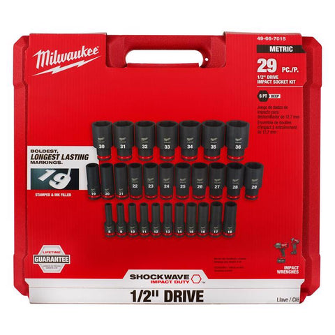 Milwaukee Dp Socket Set 29p 1/2"