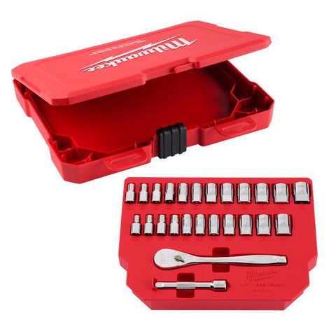 Milwaukee Ratchet/socket set1/4