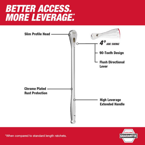Milwaukee Ratchet 1/2 90t Mw