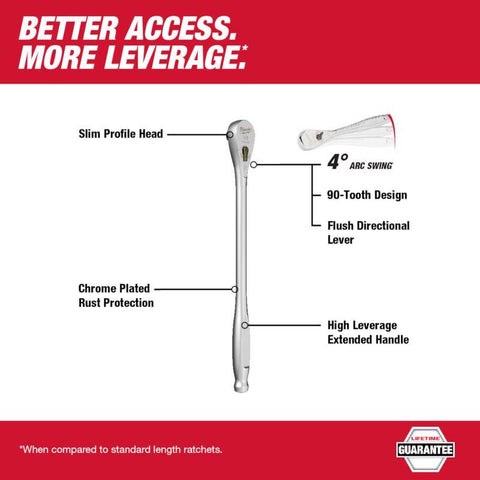Milwaukee Ratchet 3/8 90t Mw
