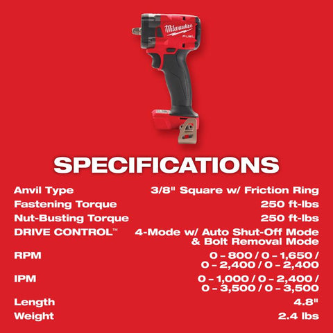 Milwaukee M18 3/8"ImpWrenchKit