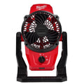 Milwaukee M12 Cordless Jobsite Fan, Black/Red, 3 speed