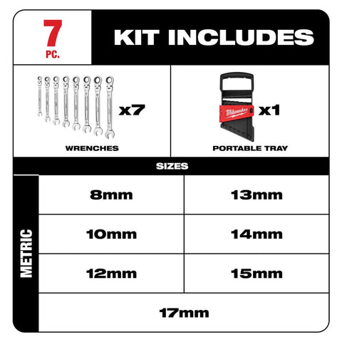 Milwaukee Flx Combo Wrench Set 7MM