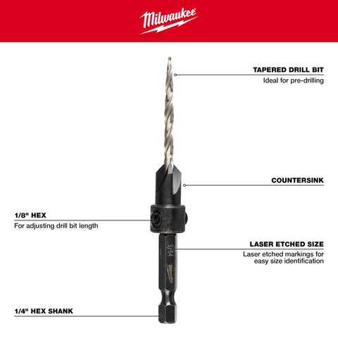 Milwaukee 9/64" #6 CS Drill Bit