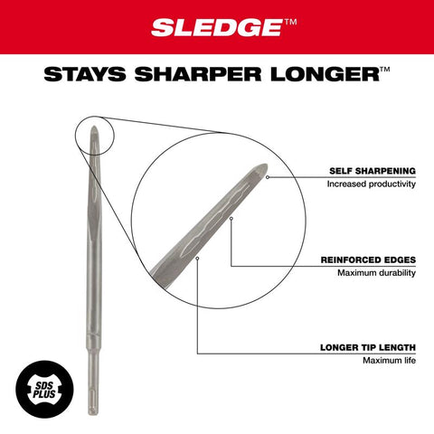 Milwaukee Chisel Bit 10" 2p Sds