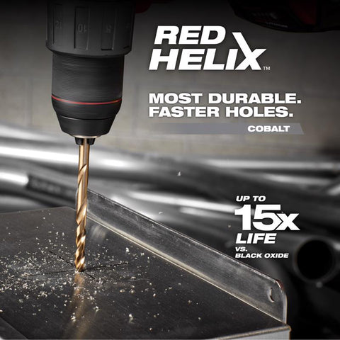 Milwaukee Cobalt Red Helix Drill Bit, 23/64" Dia