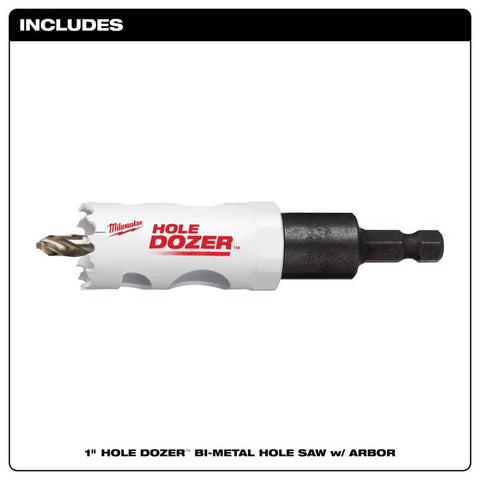 Milwaukee Hole Dozer Hole Saw, Bi-Metal, 1 Inch