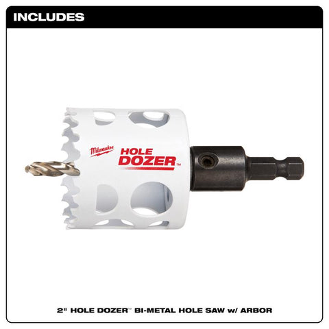 Milwaukee Hole Dozer Hole Saw, Bi-Metal, 1/4 Inch