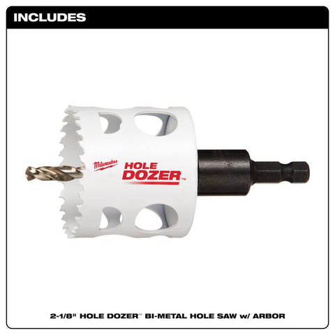 Milwaukee Hole Dozer Hole Saw, Bi-Metal, 1/4 Inch