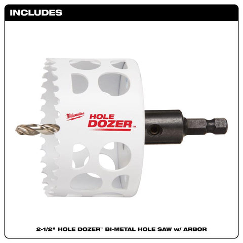 Milwaukee Hole Dozer Hole Saw, Bi-Metal, 1/4 Inch