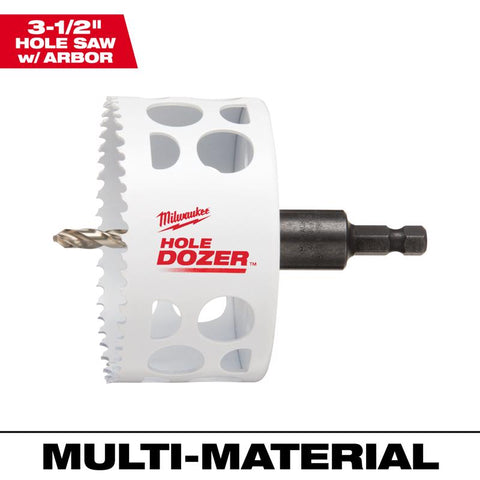 Milwaukee Hole Dozer Hole Saw, Bi-Metal, 3-1/2 Inch