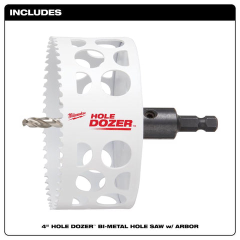 Milwaukee Hole Dozer Hole Saw, Bi-Metal, 4 Inch