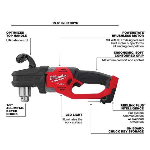 Milwaukee M18 Cordless Right Angle Drill, 18 Volt