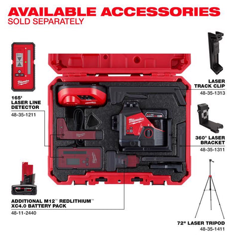 Milwaukee M12 Laser Level Kit, 12 Volt