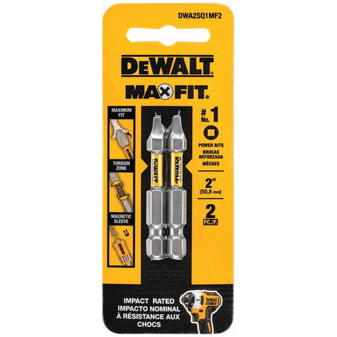 DeWalt Max Fit Square Screwdriver Bit, 2 Inch