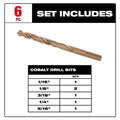 Milwaukee Drill Bit Set 6p Cblt