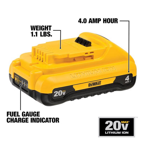 DeWalt 20V Battery 4Ah Comp Dw
