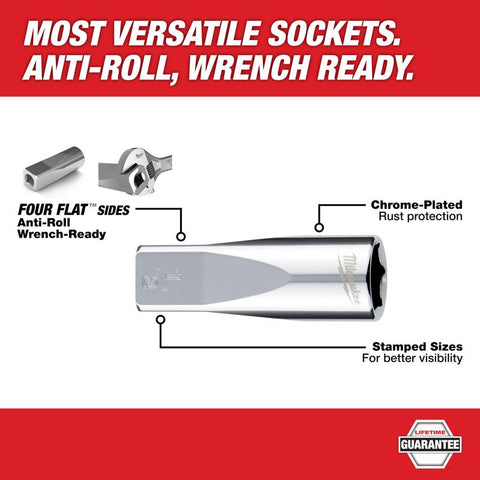 Milwaukee Socket 3/8x1/2" Sae Stnd