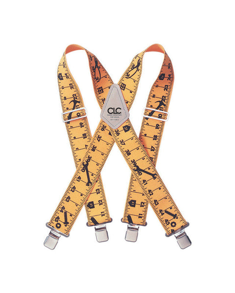 Clc 110rul Heavy-duty Elastic Suspenders, Ruler Pattern