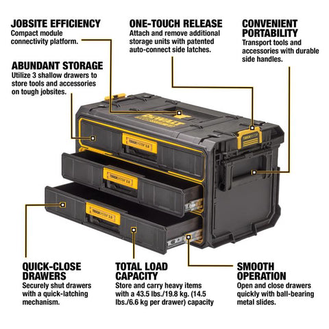 DeWalt TS2.0 3 Drawer Unit