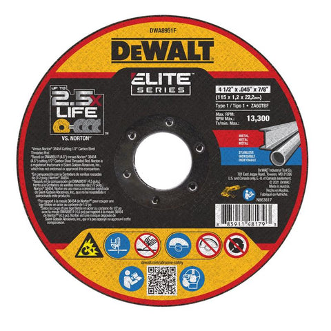 DeWalt Cut Wheel 4-1/2" Ceramic