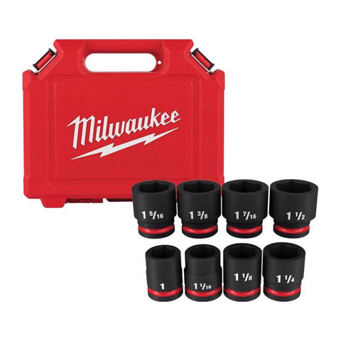 Milwaukee Shockwave Impact Duty Socket Set, Steel, 3/4 inch