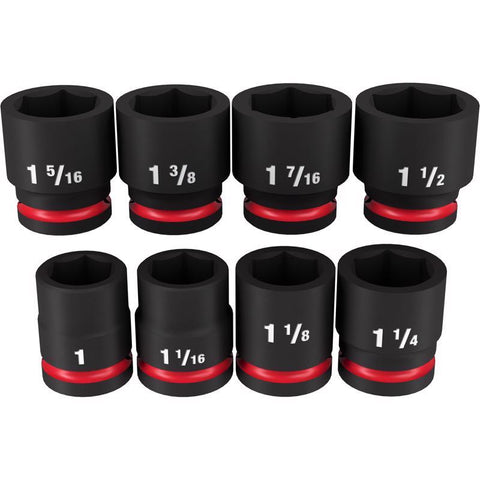 Milwaukee Shockwave Impact Duty Socket Set, Steel, 3/4 inch