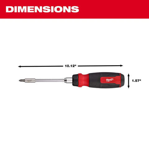 Milwaukee 14-in-1 Ratcheting Multi-Bit Screwdriver, 10.12 inch