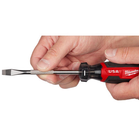 Milwaukee Tool Slotted Screwdriver, Black/Red