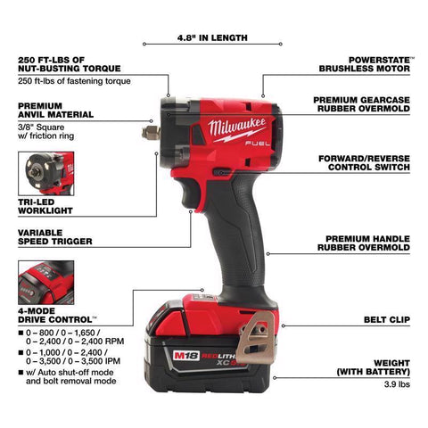 Milwaukee M18 3/8" Imp Wrench