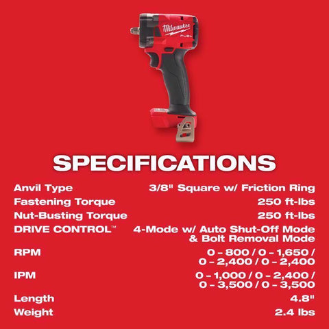 Milwaukee M18 3/8" Imp Wrench