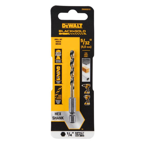 DeWalt Black & Gold Impact Ready Drill Bit, High Speed Steel