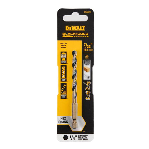 DeWalt Black & Gold Impact Ready Drill Bit, High Speed Steel