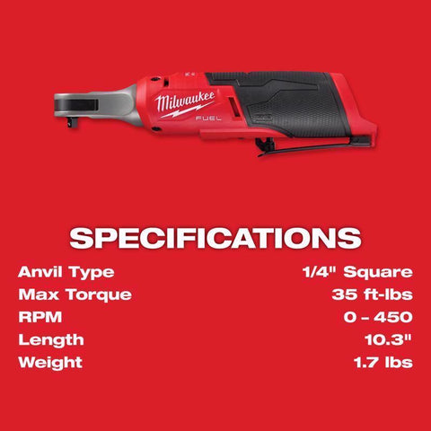 Milwaukee m12 Hi Spd Ratchet 1/4"