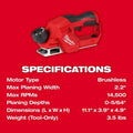 Milwaukee M12 2" Brushless Planer