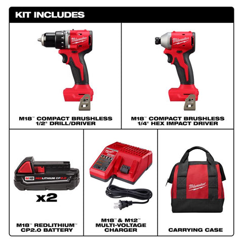 Milwaukee M18 Compact Combo Kit