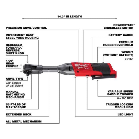 Milwaukee M12 Reach Ratchet