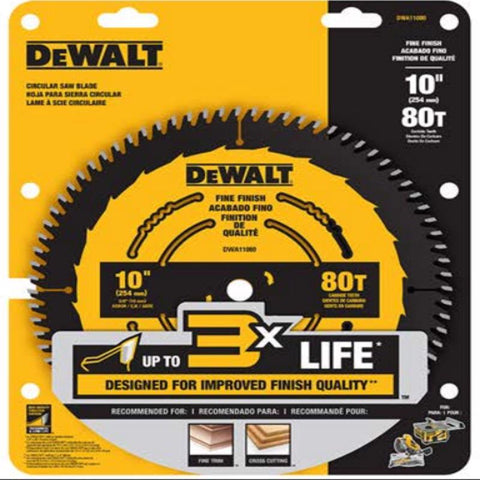 DeWalt 10" 80T Circ Saw Blade
