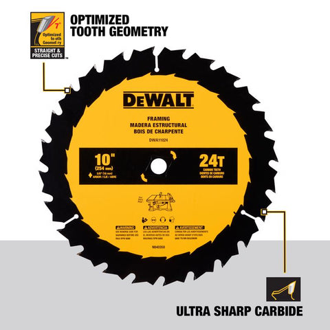 DeWalt 10" 24T Table Saw Blade