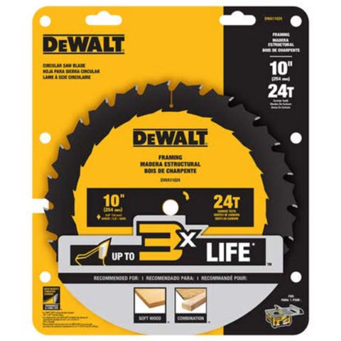 DeWalt 10" 24T Table Saw Blade
