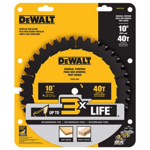 DeWalt Circular Saw Blade, 40 Teeth