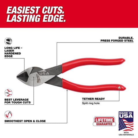 Milwaukee 6" Diag Dip Cut Pliers