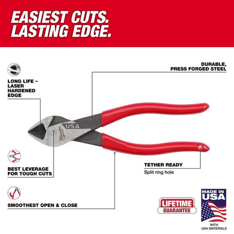 Milwaukee 7" Diag Dip Cut Pliers