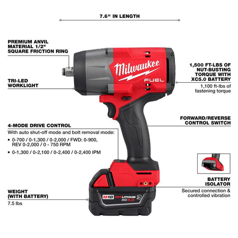 Milwaukee M18 1/2" Imp Wrench