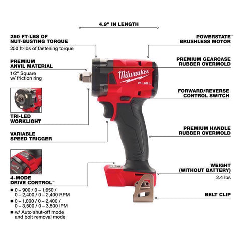 Milwaukee M18 1/2" Imp Wrench