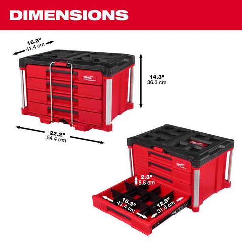 Milwaukee Packout 4-Draw Tool Box