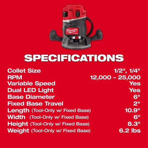 Milwaukee M18 FUEL 1/2" Router