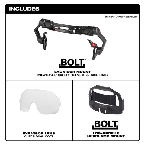 Milwaukee Sfty Glass Blk/clr Bolt